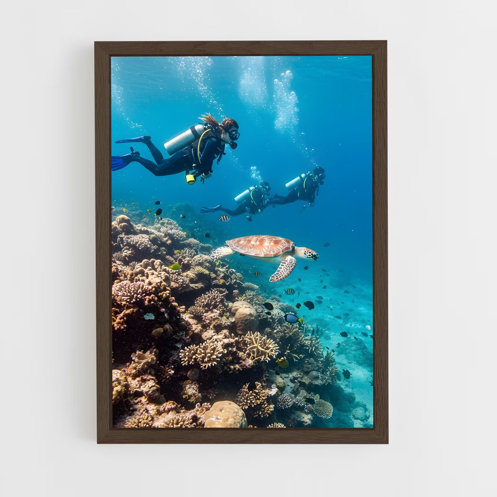Poster Rêves Sous-Marins – affiche Plongeon depuis une plateforme (vue 5)